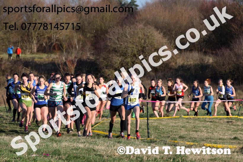 Womens under-17s and under-20s North Eastern Cross Country, 2018 Northern Cross Country Champs., Wrekenton, Gateshead. Photo:  David T. Hewitson/Sports for All Pics
